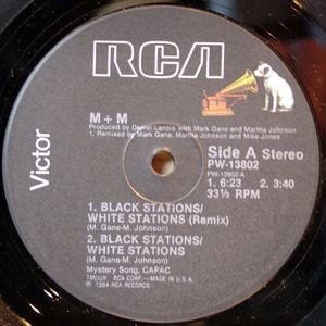 Front Cover Single M & M - Black Stations White Stations