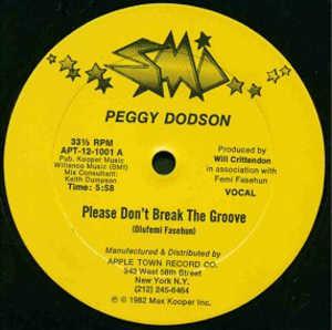 Front Cover Single Peggy Dodson - Please Don't Break The Groove