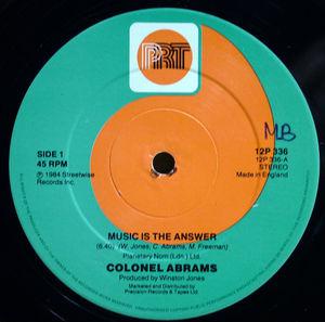 Front Cover Single Colonel Abrams - Music Is The Answer