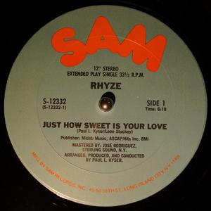 Front Cover Single Rhyze - Just How Sweet Is Your Love