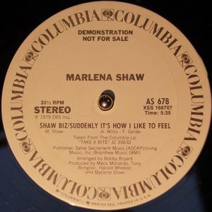 Front Cover Single Marlena Shaw - Shaw Biz - Suddenly It's How I Like To Feel