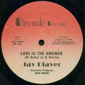 Front Cover Single Jay Player - Love Is The Answer