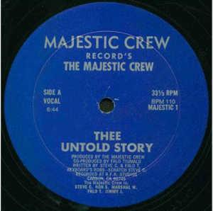 Front Cover Single The Majestic Crew - Thee Untold Story