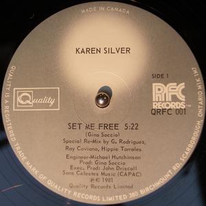 Front Cover Single Karen Silver - Set Me Free