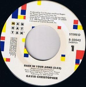 Front Cover Single Gavin Christopher - Back In Your Arms