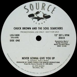 Front Cover Single Chuck Brown And The Soul Searchers - Never Gonna Give You Up