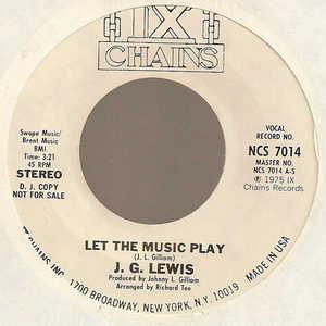 Front Cover Single J.g. Lewis - Let The Music Play