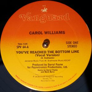 Front Cover Single Carol Williams - You've Reached The Bottom Line