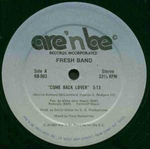 Front Cover Single Fresh Band - Come Back Lover (remix)