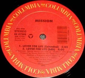 Front Cover Single Mission - Lover For Life