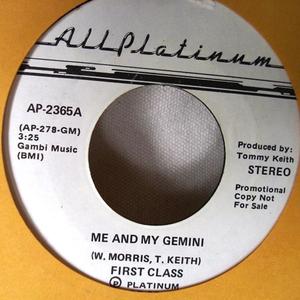 Front Cover Single First Class - Me And My Gemini
