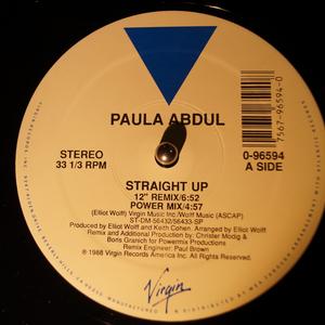 Front Cover Single Paula Abdul - Straight Up (Kevin Saunders House Mix)