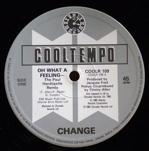 Front Cover Single Change - Oh What A Feeling (paul Hardcastle Remix)