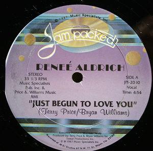 Front Cover Single Reneé Aldrich - Just Begun To Love You