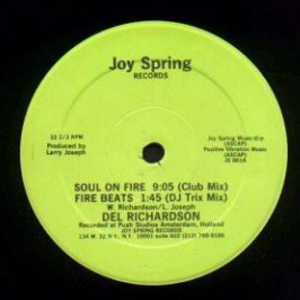 Front Cover Single Del Richardson - Soul On Fire