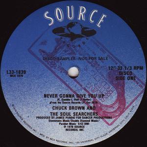 Front Cover Single Chuck Brown And The Soul Searchers - Never Gonna Give You Up