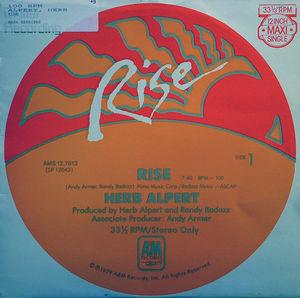 Front Cover Single Herb Alpert - Rise
