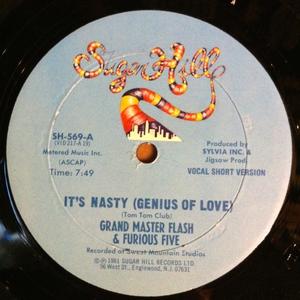 Front Cover Single Grandmaster Flash And The Furious Five - It's Nasty (Genius Of Love)