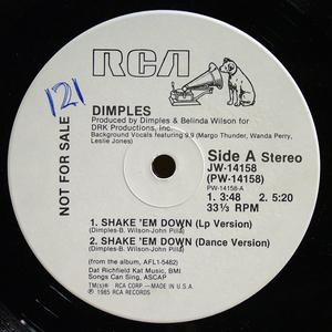 Front Cover Single Fields Richard Dimples - Shake 'Em Down