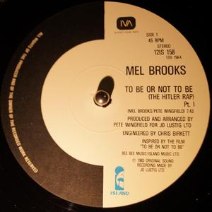 Front Cover Single Mel Brooks - To Be Or Not To Be (The Hitler Rap)
