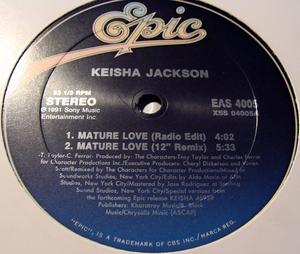 Front Cover Single Keisha Jackson - Mature Love
