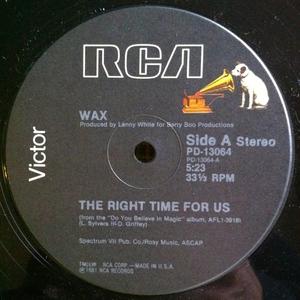 Front Cover Single Wax - The Right Time For Us