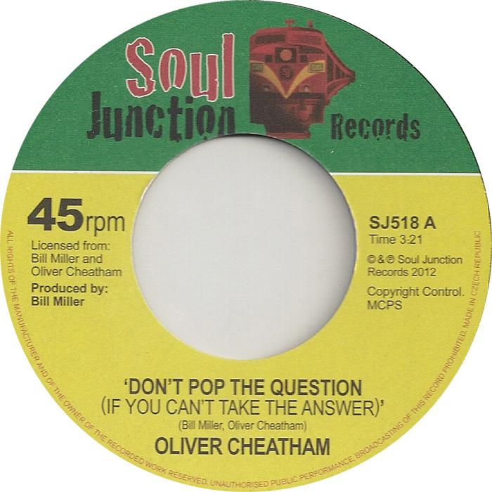 Front Cover Single Oliver Cheatham - Don't Pop The Question (If You Can't Take The Answer)