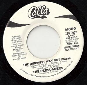 Front Cover Single The Persuaders - The Quickest Way Out