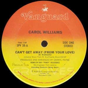 Front Cover Single Carol Williams - Can't Get Away