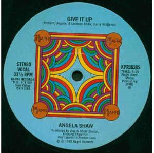 Front Cover Single Angela Shaw - Give It Up