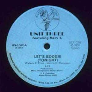 Front Cover Single Unit Three - Let's Boogie Tonight