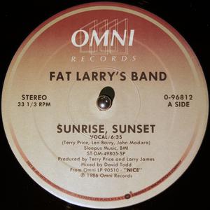Front Cover Single Fat Larry's Band - Sunrise, Sunset