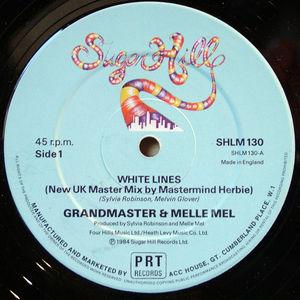 Front Cover Single Grandmaster Melle Mel - White Lines (new Uk Mastermix)