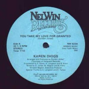 Front Cover Single Karen Diggs - You Take My Love For Granted