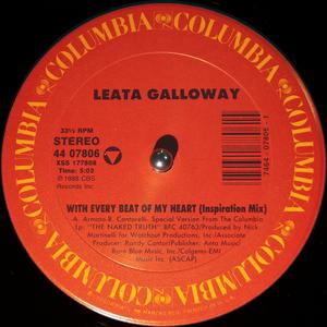 Front Cover Single Leata Galloway - With Every Beat Of My Heart