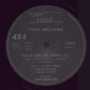 Front Cover Single Titus Williams - Give Me Some Love Tonight