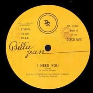 Front Cover Single Billie Jean - I Need You