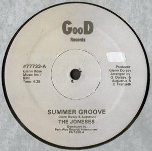 Front Cover Single The Joneses - Summer Groove