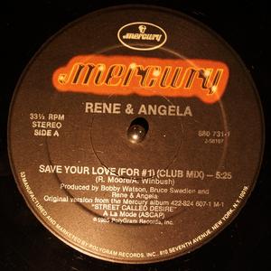 Front Cover Single René And Angela - Save Your Love (for #1)