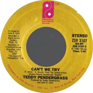 Single Cover Teddy - Can't We Try Pendergrass