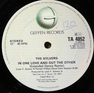 Single Cover Sylvers - In One Love And Out The Other