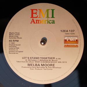 Single Cover Melba - Let's Stand Together Moore