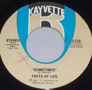 Single Cover Facts Of Life - Sometimes