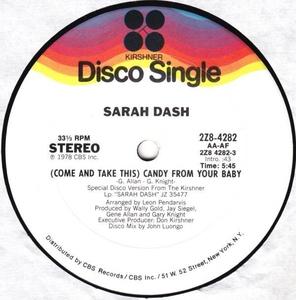 Single Cover Sarah - (come And Take This) Candy From Your Baby Dash