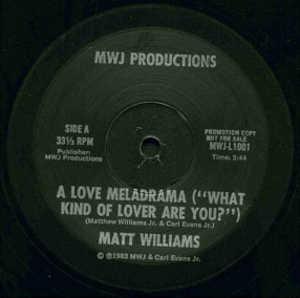 Single Cover Matt - A Love Meladrama ('what Kind Of Lover Are You?') Williams