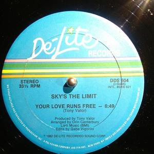 Single Cover Sky's The Limit - Your Love Runs Free