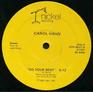 Single Cover Carol - Do Your Best Hahn