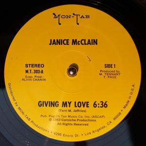 Single Cover Janice - Giving My Love Mcclain