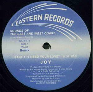 Single Cover Joy - I Need Your Love