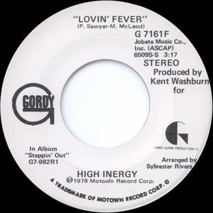 Single Cover High Inergy - Lovin' Fever